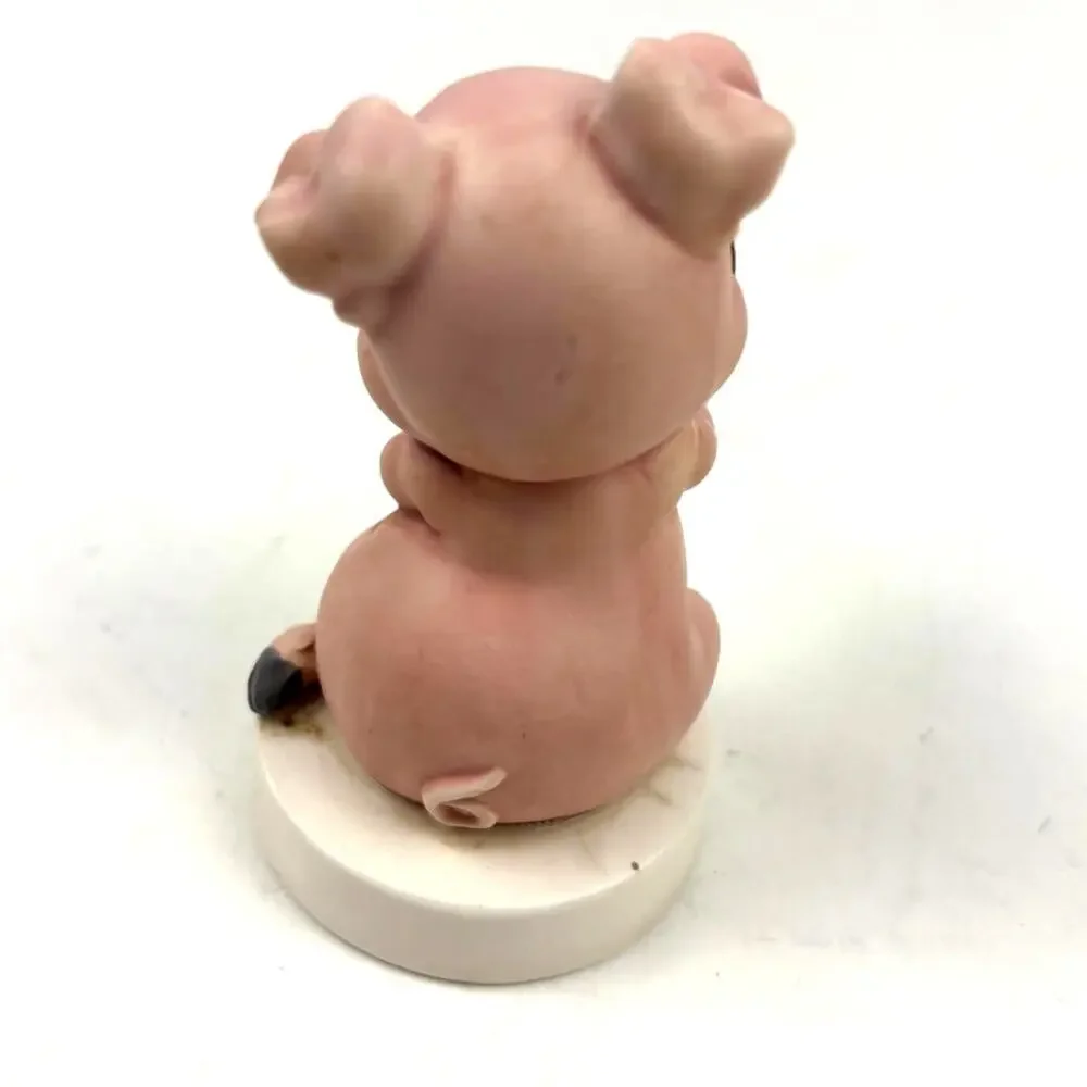 VTG Norcrest Think Thin Pig Figurine‎ Porcelain Japan MCM